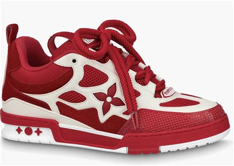 red lv skate shoes